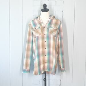Kavu Multicolor Plaid Women's shirt 
Jacket hoodie medium excellent condition